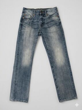 American Eagle Original Straight Faded Blue Jeans, Size 26
